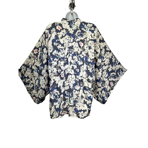 Sim & Sam collarless draped kimono open cardigan Size S/M - Picture 2 of 6